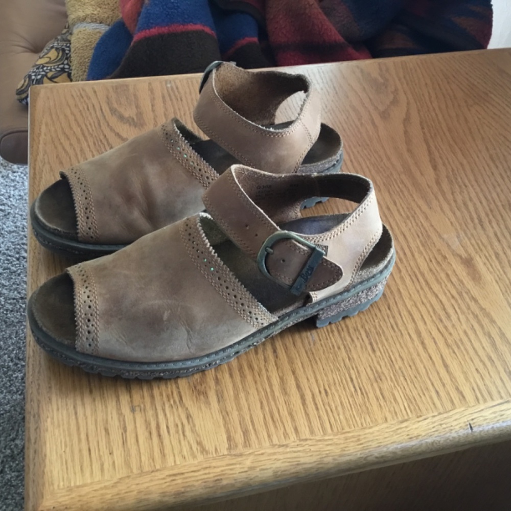 Bass open toe leather clogs - Picture 4 of 8